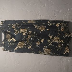 VINTAGE  floral print women's skirt
